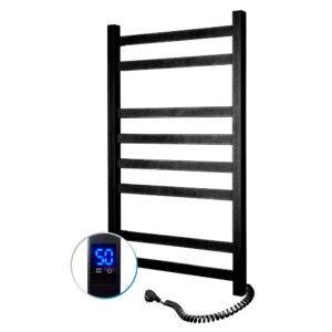 Електрична сушарка для рушників Santan Драбина Авангард 480х800 чорний, Sensor, правобічна