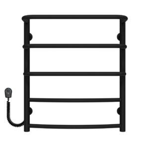 Сушарка для рушників електрична Каскад Дуга П5 500х600 Deffi Чорна EF16 (C.KD.60.50.5.E.B.L.5)