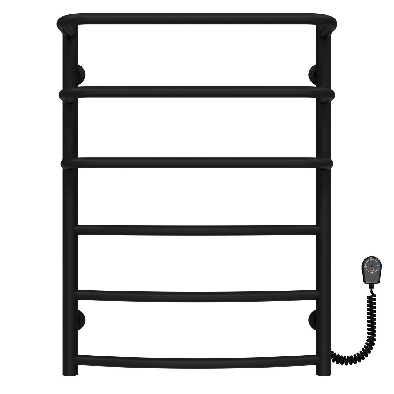 Сушарка для рушників електрична Каскад Дуга П6 500х700 Deffi Чорна EF16 (C.KD.70.50.6.E.B.R.5)