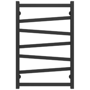 Сушарка для рушників водяна Alpha П7 500х800 Deffi Чорна (A.AL.80.50.7.B.A)