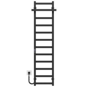 Сушарка для рушників електрична Nicolе П12 400х1400 Deffi Чорна JD04 (A.NI.140.40.12.E.B.L.2)