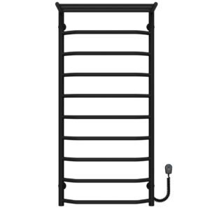 Сушарка для рушників електрична Трапеція з полицею П10 500х1100 Deffi Чорна EF16 (C.TP.110.50.10.E.B.R.5)