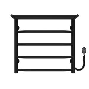 Сушарка для рушників електрична Трапеція з полицею П5 500х500 Deffi Чорний EF16 (C.TP.50.50.5.E.B.R.5)