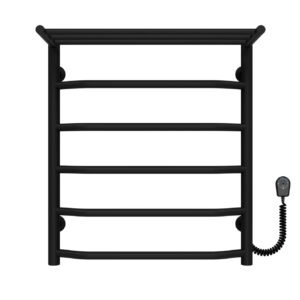 Сушарка для рушників електрична Трапеція з полицею П6 500х600 Deffi Чорний EF16 (C.TP.60.50.6.E.B.R.5)