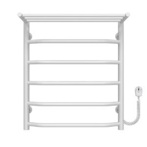 Сушарка для рушників електрична Трапеція з полицею П6 500х600 Deffi Білий EF16 (C.TP.60.50.6.E.W.R.5)