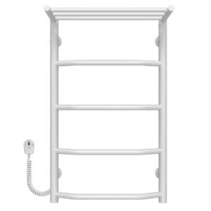 Сушарка для рушників електрична Трапеція з полицею П5 400х700 Deffi Білий EF16 (C.TP.70.40.5.E.W.L.5)