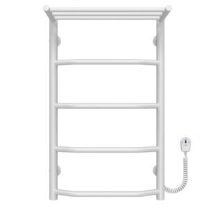 Сушарка для рушників електрична Трапеція з полицею П5 400х700 Deffi Білий EF16 (C.TP.70.40.5.E.W.R.5)