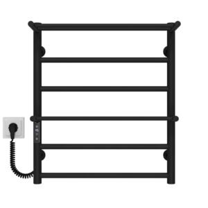 Сушарка для рушників електрична Терма Плюс П6 500х600 Deffi Чорна JD03 (C.TA.60.50.6.E.B.L.1)