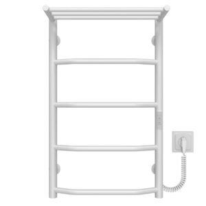 Сушарка для рушників електрична Трапеція з полицею П5 400х700 Deffi Білий WD03 (C.TP.70.40.5.E.W.R.3)