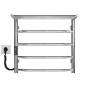 Сушарка для рушників електрична Трапеція з полицею П5 500х500 Deffi Хром JD03 (C.TP.50.50.5.E.C.L.1)