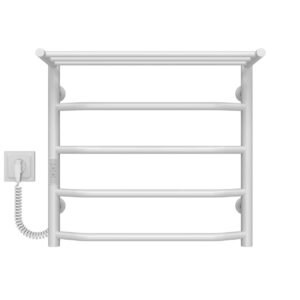 Сушарка для рушників електрична Трапеція з полицею П5 500х500 Deffi Білий WD03 (C.TP.50.50.5.E.W.L.3)