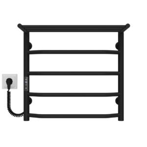 Сушарка для рушників електрична Трапеція з полицею П5 500х500 Deffi Чорна JD03 (C.TP.50.50.5.E.B.L.1)